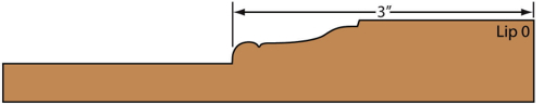 cross section of Tremaine cabinet door